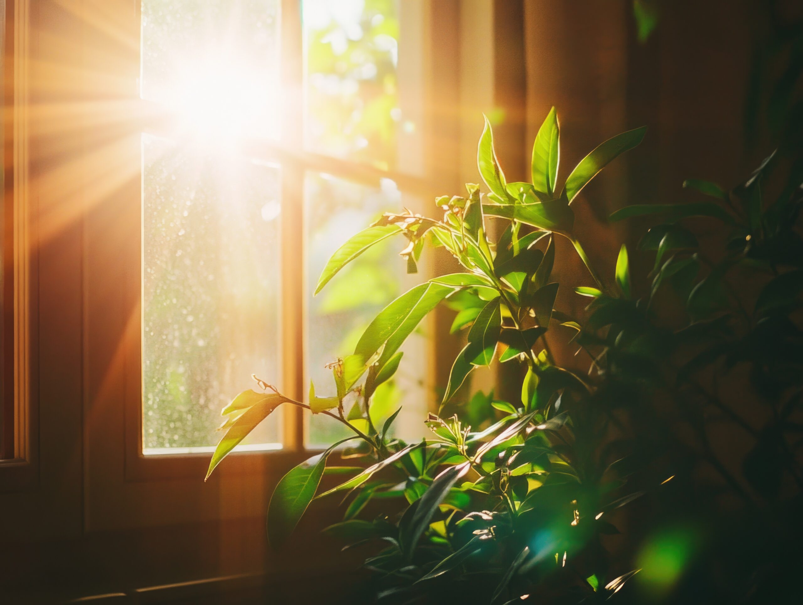 House with sunlight coming through